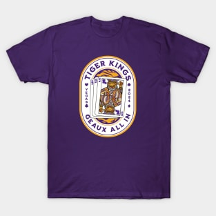 2024 Louisiana Tiger King Playing Card // Awesome King Tiger Purple and Gold T-Shirt